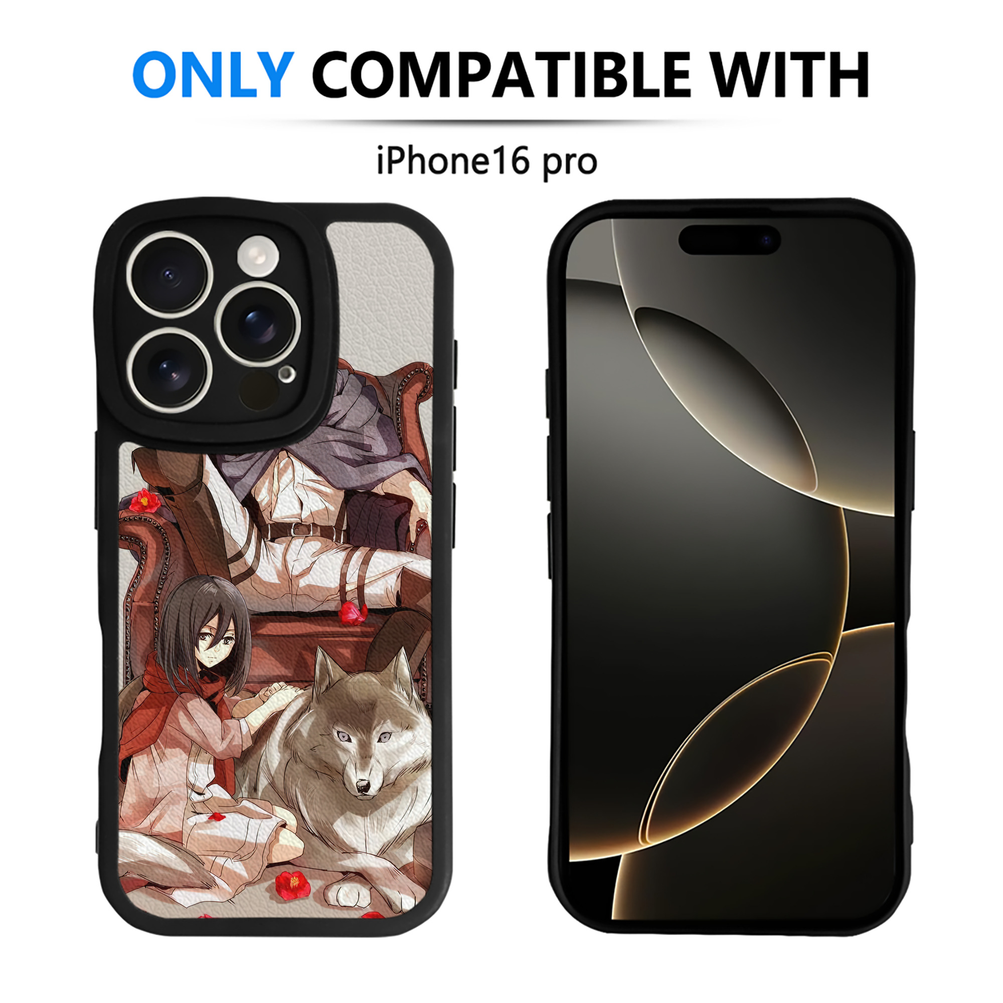 （画像用） 進撃の巨人 Attack on Titan 【iPhone 16シリーズ対応】シリコンスマホケース（レザー調） 材質：シリコン